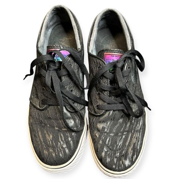 NIKE Men’s Black Canvas Zoom Stefan Janoski “For Daily Use” Skate Shoes Size 10 - Picture 8 of 10